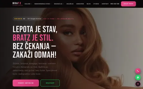 Bratz, sajt koji je napravio KING MARKETING