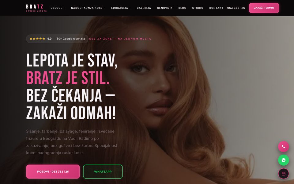 Bratz — sajt koji je napravio KING MARKETING