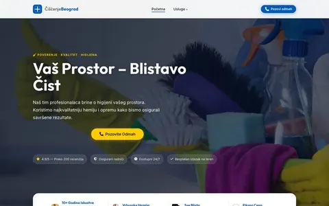 Čišćenje Beograd, sajt koji je napravio KING MARKETING
