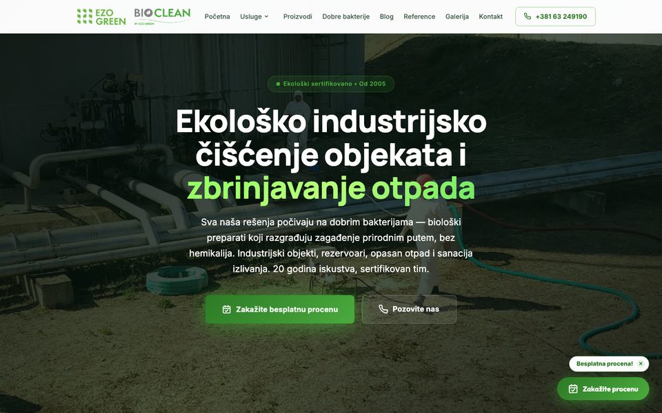 EZO — sajt koji je napravio KING MARKETING