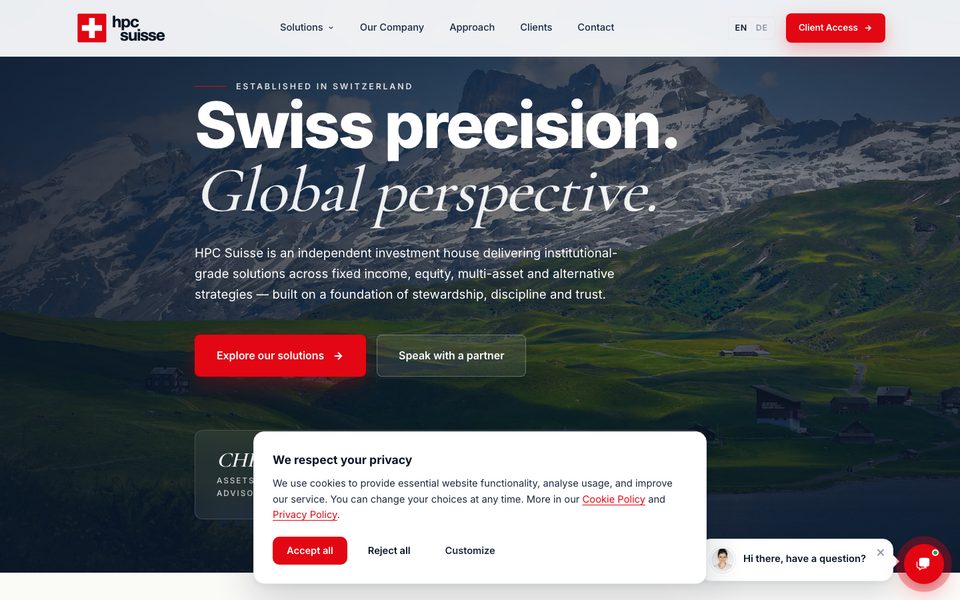 HPC Suisse — sajt koji je napravio KING MARKETING