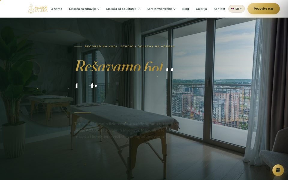Majstor za Leđa — sajt koji je napravio KING MARKETING