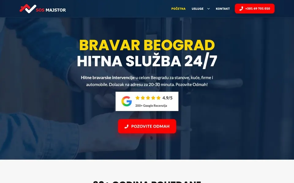 SOS Majstor, sajt koji je napravio KING MARKETING