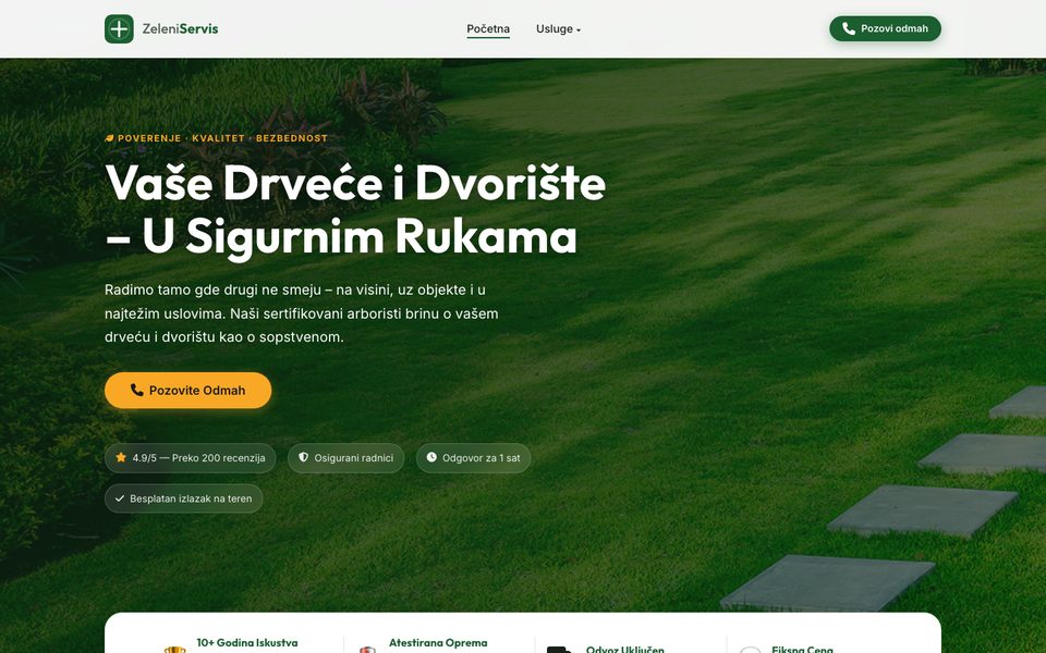 Zeleni Servis — sajt koji je napravio KING MARKETING